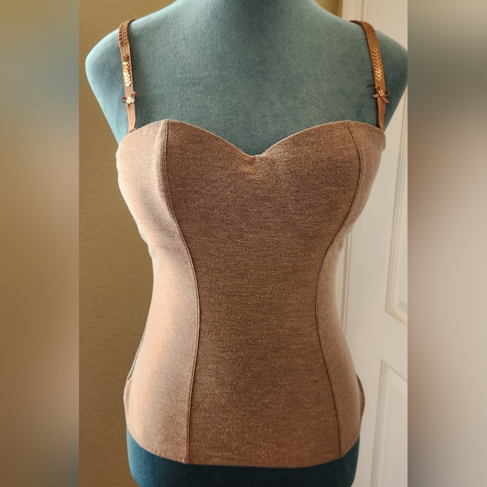 Lingerie style top with built in bra